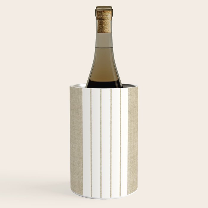 Ticking Stripe in Tan Wine Chiller Gallery Image 1