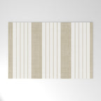 Ticking Stripe in Tan Welcome Mat Gallery Image 1