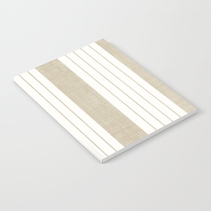 Ticking Stripe in Tan Notebook Gallery Image 1