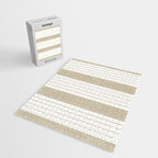 Ticking Stripe in Tan Jigsaw Puzzle Gallery Image 2
