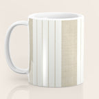Ticking Stripe in Tan Coffee Mug Gallery Image 3