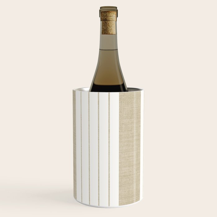 Ticking Stripe in Tan Wine Chiller Gallery Image 2