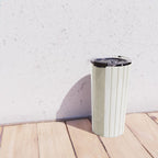 Ticking Stripe in Tan Travel Mug Gallery Image 4