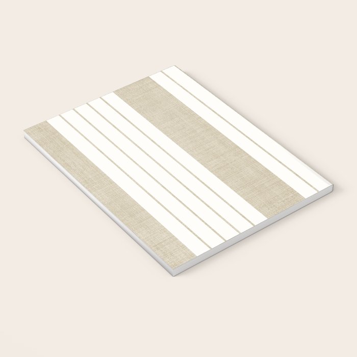 Ticking Stripe in Tan Notebook Gallery Image 3