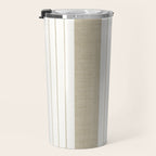 Ticking Stripe in Tan Travel Mug Gallery Image 3