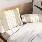 Ticking Stripe in Tan Pillow Sham Gallery Image 2