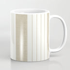 Ticking Stripe in Tan Coffee Mug Gallery Image 1