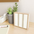 Ticking Stripe in Tan Mini Art Print Gallery Image 2