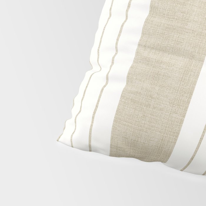 Ticking Stripe in Tan Pillow Sham Gallery Image 4