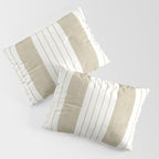 Ticking Stripe in Tan Pillow Sham Gallery Image 3