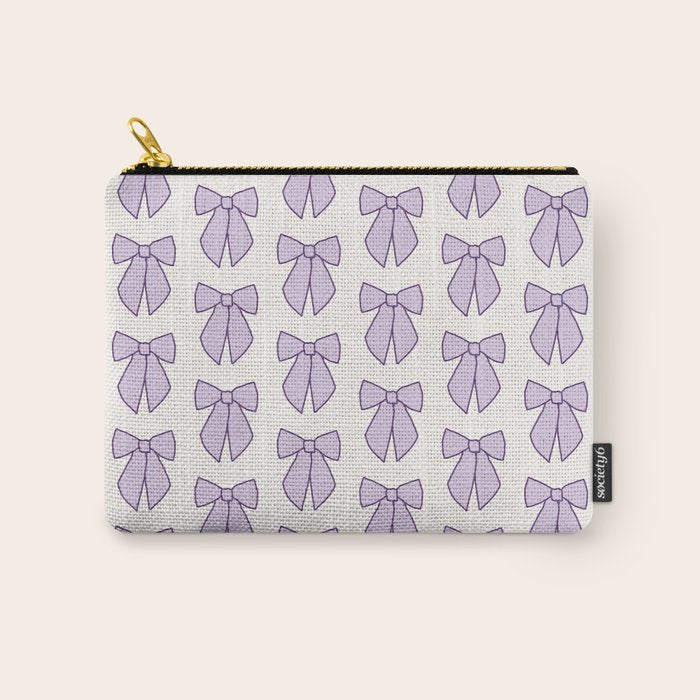 Lavender Bows Coquette Carry All Pouch Gallery Image 1