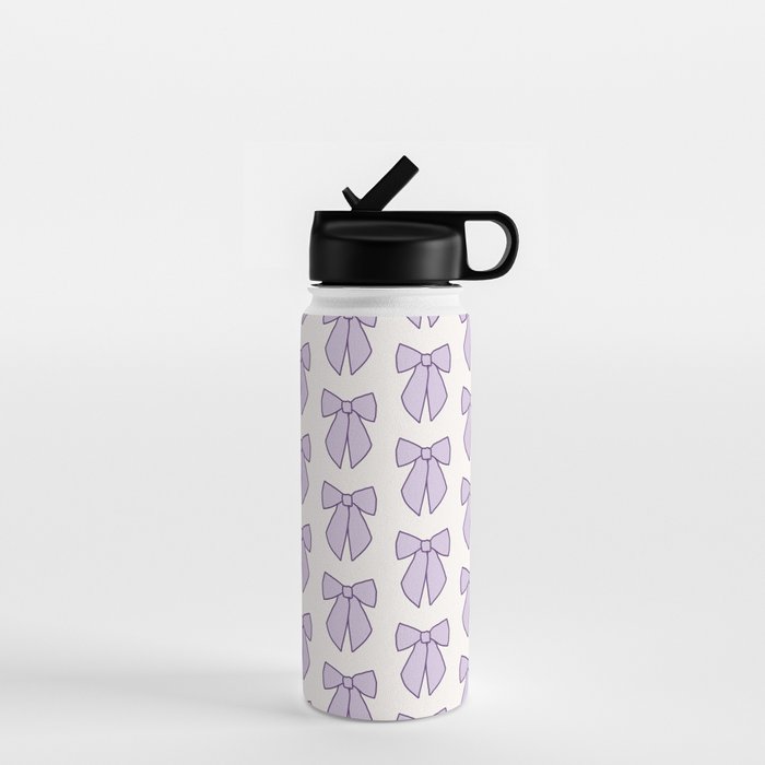 Lavender Bows Coquette Water Bottle Gallery Image 1