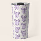 Lavender Bows Coquette Travel Mug Gallery Image 1