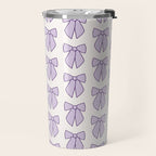 Lavender Bows Coquette Travel Mug Gallery Image 2