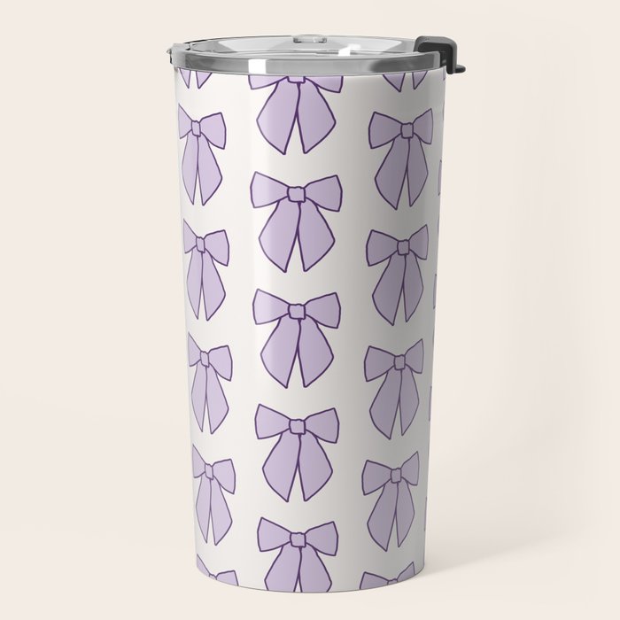 Lavender Bows Coquette Travel Mug Gallery Image 2
