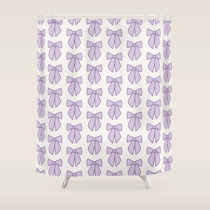 Lavender Bows Coquette Shower Curtain Gallery Image 1