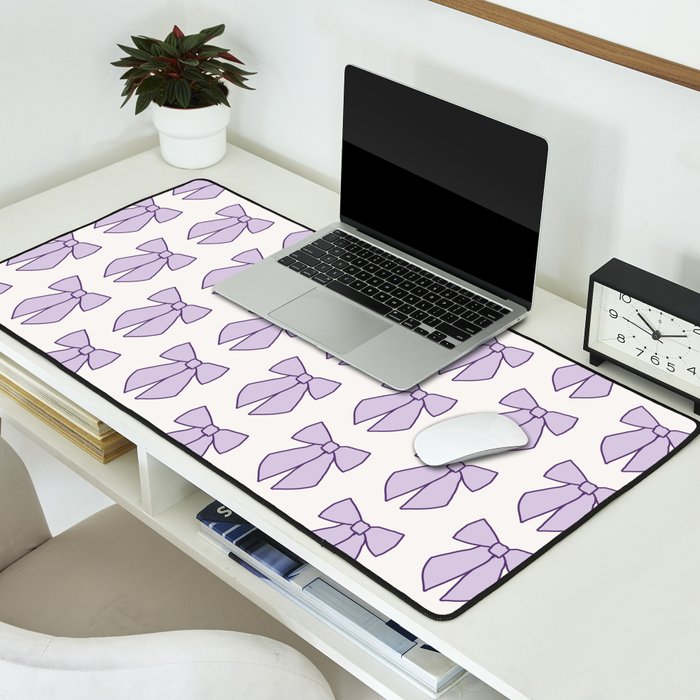 Lavender Bows Coquette Desk Mat Gallery Image 2