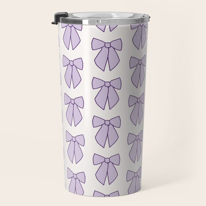 Lavender Bows Coquette Travel Mug Gallery Image 3