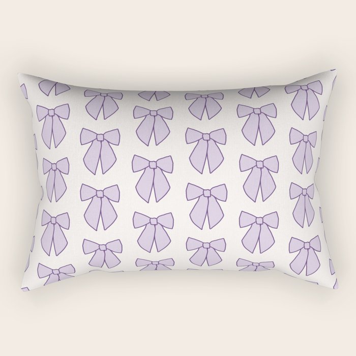 Lavender Bows Coquette Rectangular Pillow Gallery Image 2