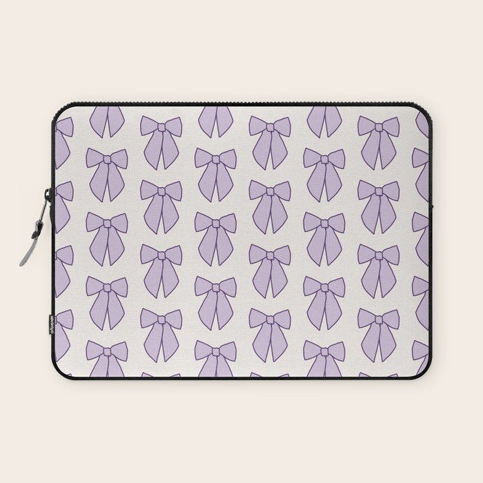 Lavender Bows Coquette Laptop Sleeve Gallery Image 1