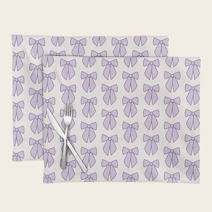 Lavender Bows Coquette Placemat Gallery Image 1