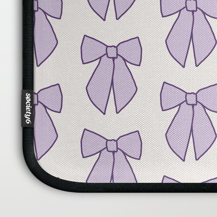 Lavender Bows Coquette Laptop Sleeve Gallery Image 3