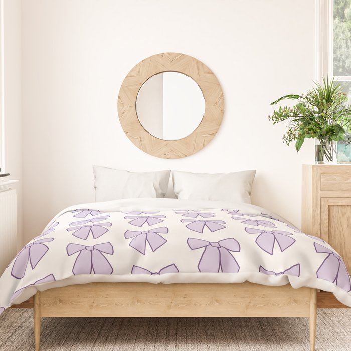 Lavender Bows Coquette Duvet Cover Gallery Image 3