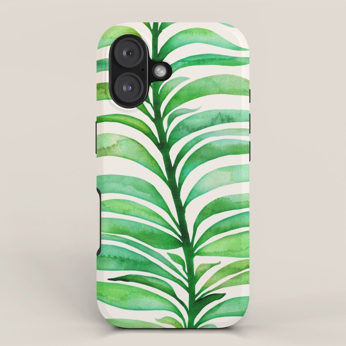 Tropical Leaf Botanical Painting iPhone Case Gallery Image 1