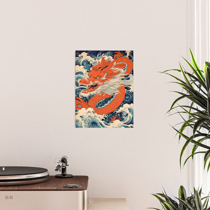 Ocean Storm Dragon Poster Gallery Image 2