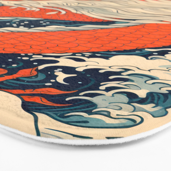 Ocean Storm Dragon Bath Mat Gallery Image 3