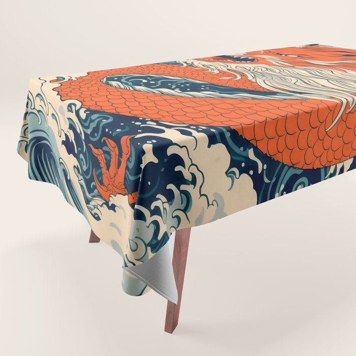 Ocean Storm Dragon Tablecloth Gallery Image 1