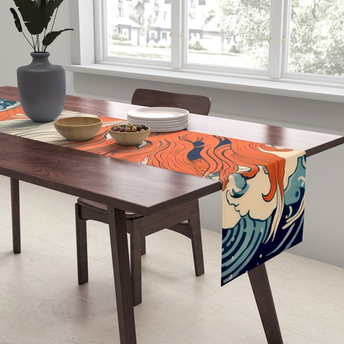 Ocean Storm Dragon Table Runner Gallery Image 2