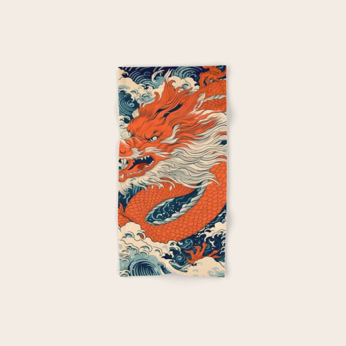 Ocean Storm Dragon Bath Towel Gallery Image 1