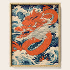 Ocean Storm Dragon Serving Tray Gallery Image 1