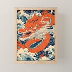 Ocean Storm Dragon Mini Art Print Gallery Image 1