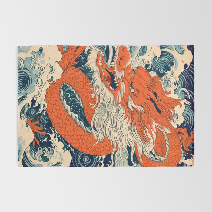 Ocean Storm Dragon Rug Gallery Image 2