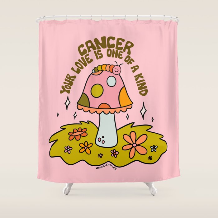 Cancer Caterpillar Shower Curtain Gallery Image 1