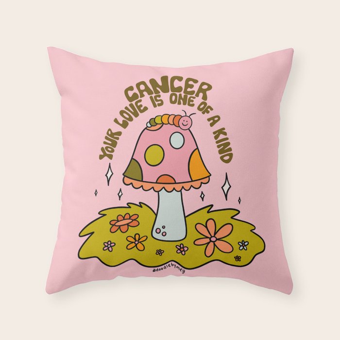 Cancer Caterpillar Throw Pillow Gallery Image 6