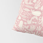 Underwater Fairytale Ocean Fish Mermaid Pattern Rose Pink Pillow Sham Gallery Image 4