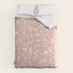 Underwater Fairytale Ocean Fish Mermaid Pattern Rose Pink Comforter Gallery Image 6