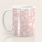Underwater Fairytale Ocean Fish Mermaid Pattern Rose Pink Coffee Mug Gallery Image 3
