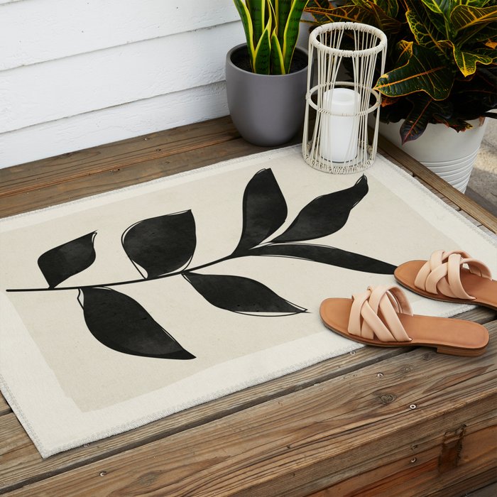 minimal plant 11 Outdoor Rug Gallery Image 2