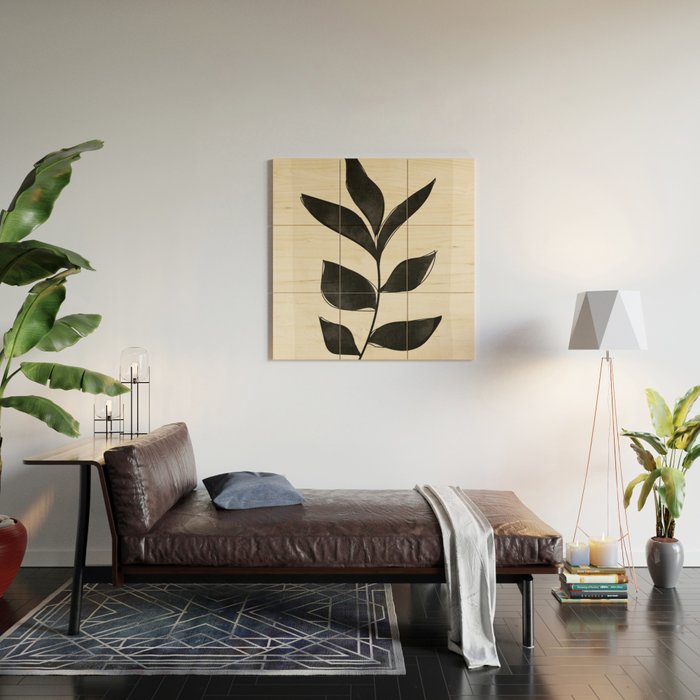 minimal plant 11 Wood Wall Art Gallery Image 2