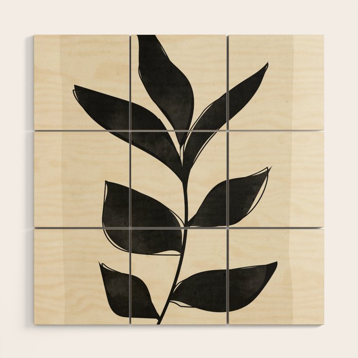 minimal plant 11 Wood Wall Art Gallery Image 1