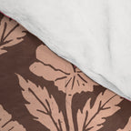 Heirloom Floral Block Print - Pink Brown Comforter Gallery Image 4