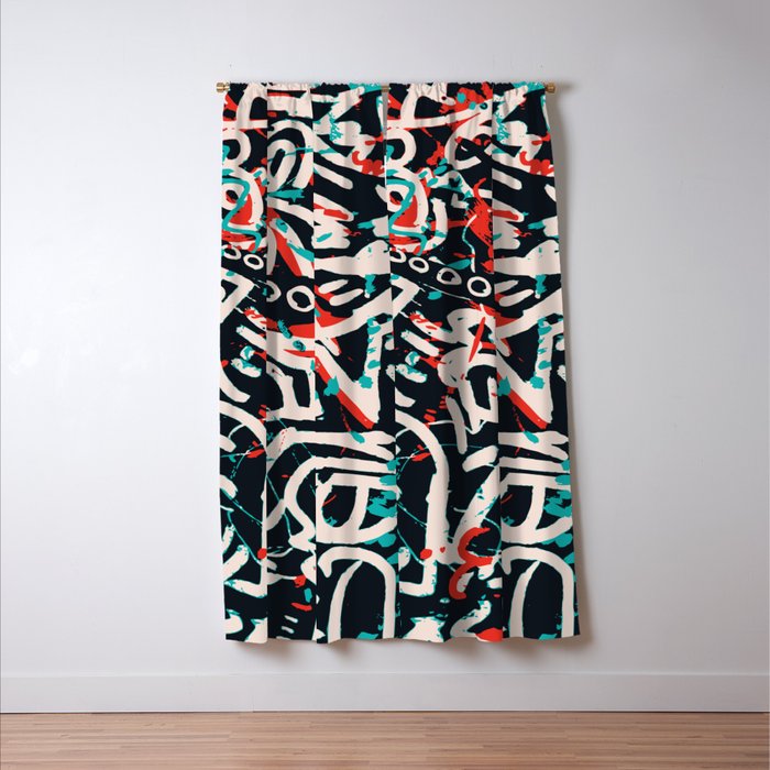 Street Art Pattern Graffiti Post Window Curtain Gallery Image 3