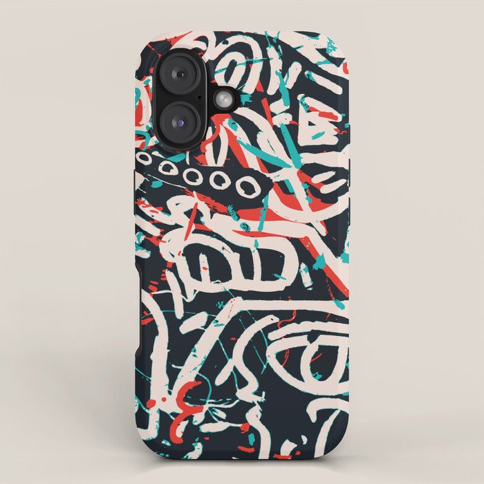 Street Art Pattern Graffiti Post iPhone Case Gallery Image 1