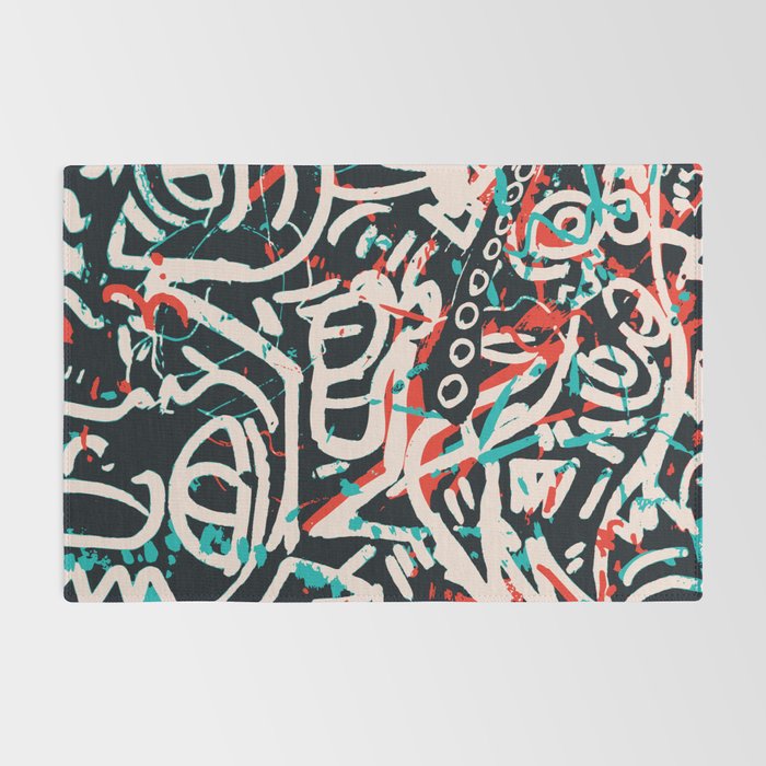 Street Art Pattern Graffiti Post Rug Gallery Image 2