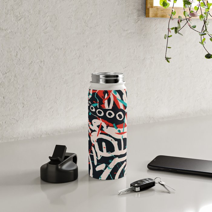 Street Art Pattern Graffiti Post Water Bottle Gallery Image 5