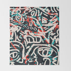 Street Art Pattern Graffiti Post Throw Blanket Gallery Image 2